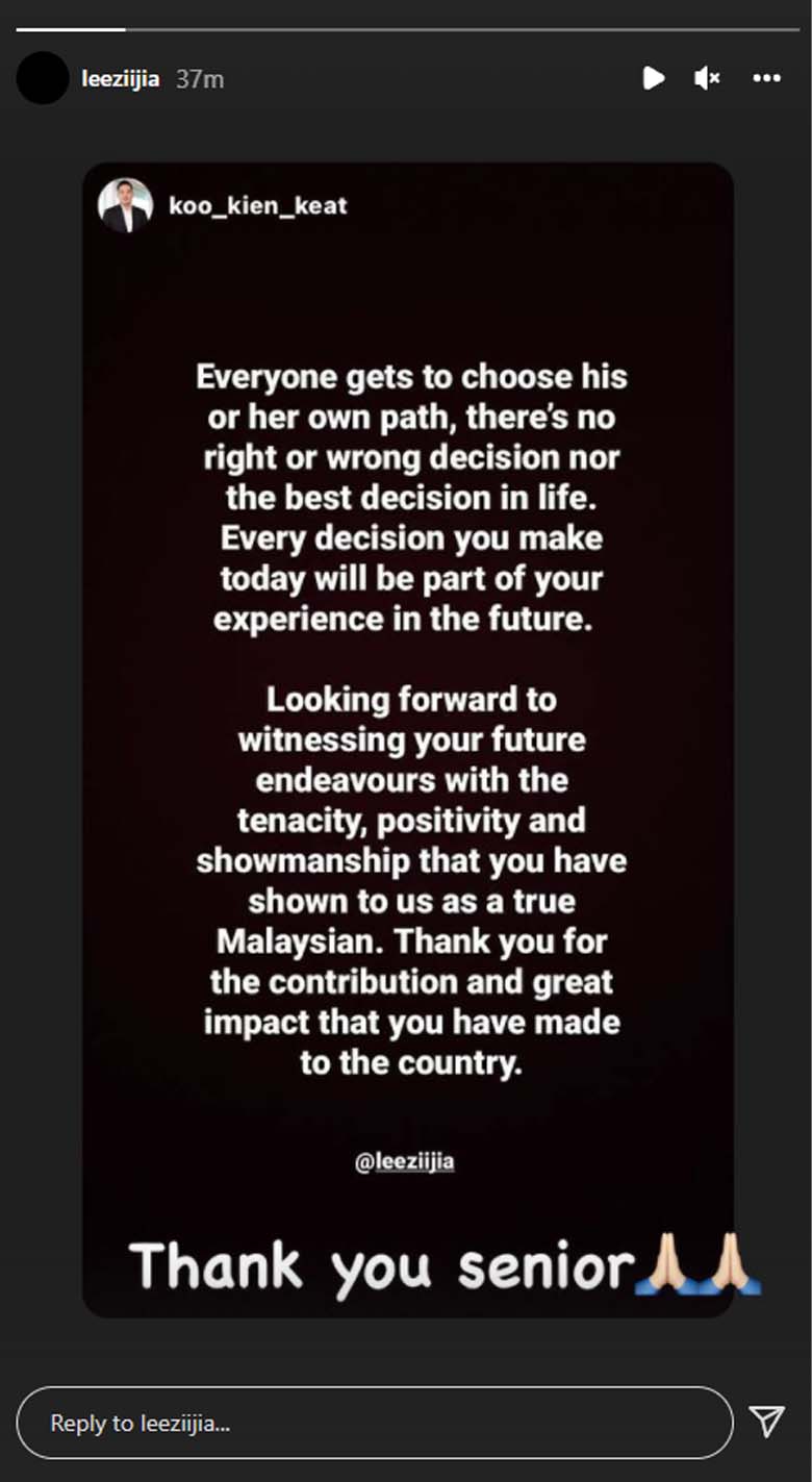 Phản ứng của Lee Zii Jia sau khi bị liên đoàn cầu lông Malaysia cấm thi đấu - Ảnh 1