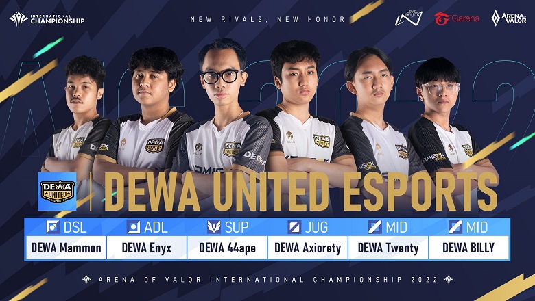 Liên Quân Mobile: Đội hình Dewa United tham dự AIC 2022 - Ảnh 1