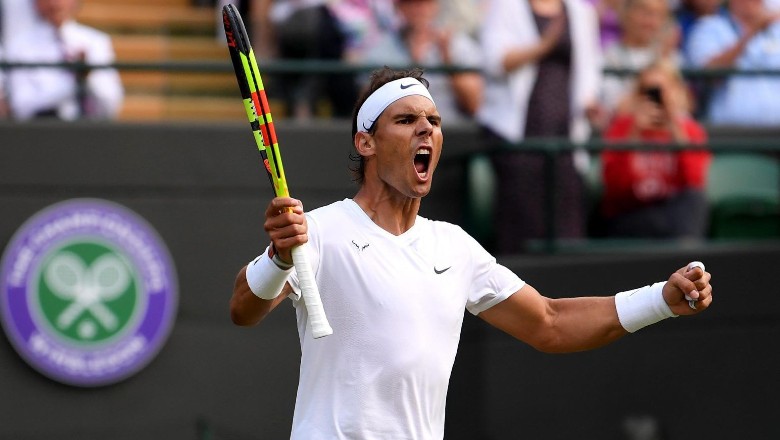 Nadal trở lại tập luyện trên sân cỏ 2 tuần trước Wimbledon - Ảnh 3