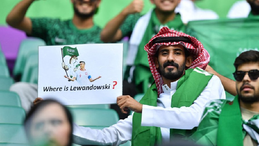 CĐV Saudi Arabia 'ôm hận' vì chế giễu Lewandowski trước trận gặp Ba Lan